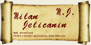 Milan Jelićanin vizit kartica